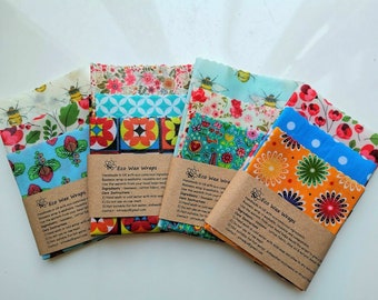 Reusable Beeswax Food Wrap Set: Eco-Friendly Zero Waste Gift