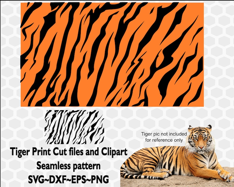Download Art Collectibles Clip Art Svg File For Cricut Seamless Tiger Print Svg Tiger Stripes Svg Tiger Svg Svg File For Silhouette Tiger Pattern