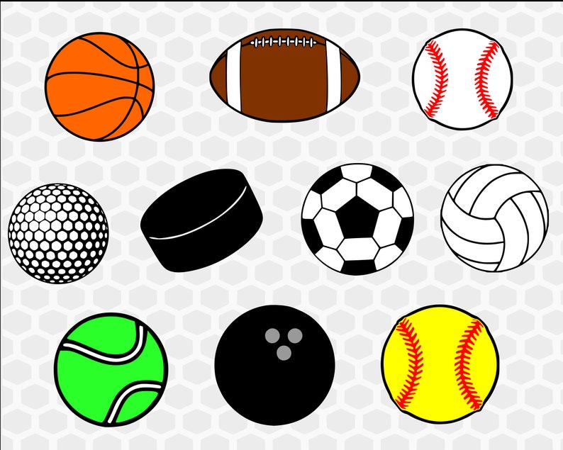 Download Sports Balls Svg Bundle Sports Svg Basketball Svg Football Etsy PSD Mockup Templates