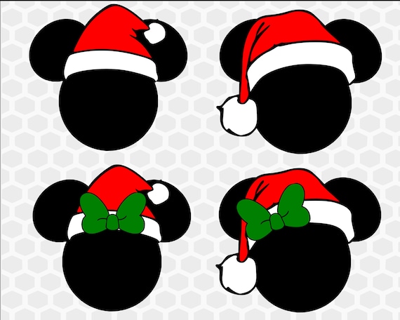 Download Christmas Mickey SVG Mickey with santa hat Christmas SVG ...