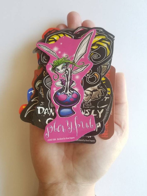 Full Set 15 Goth Girl Stickers Vintage Vending Machine Collectible