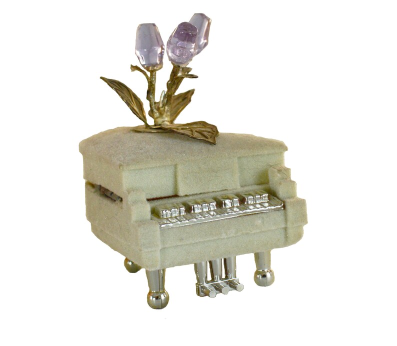 Vintage Piano Shaped Jewelry Gift Box