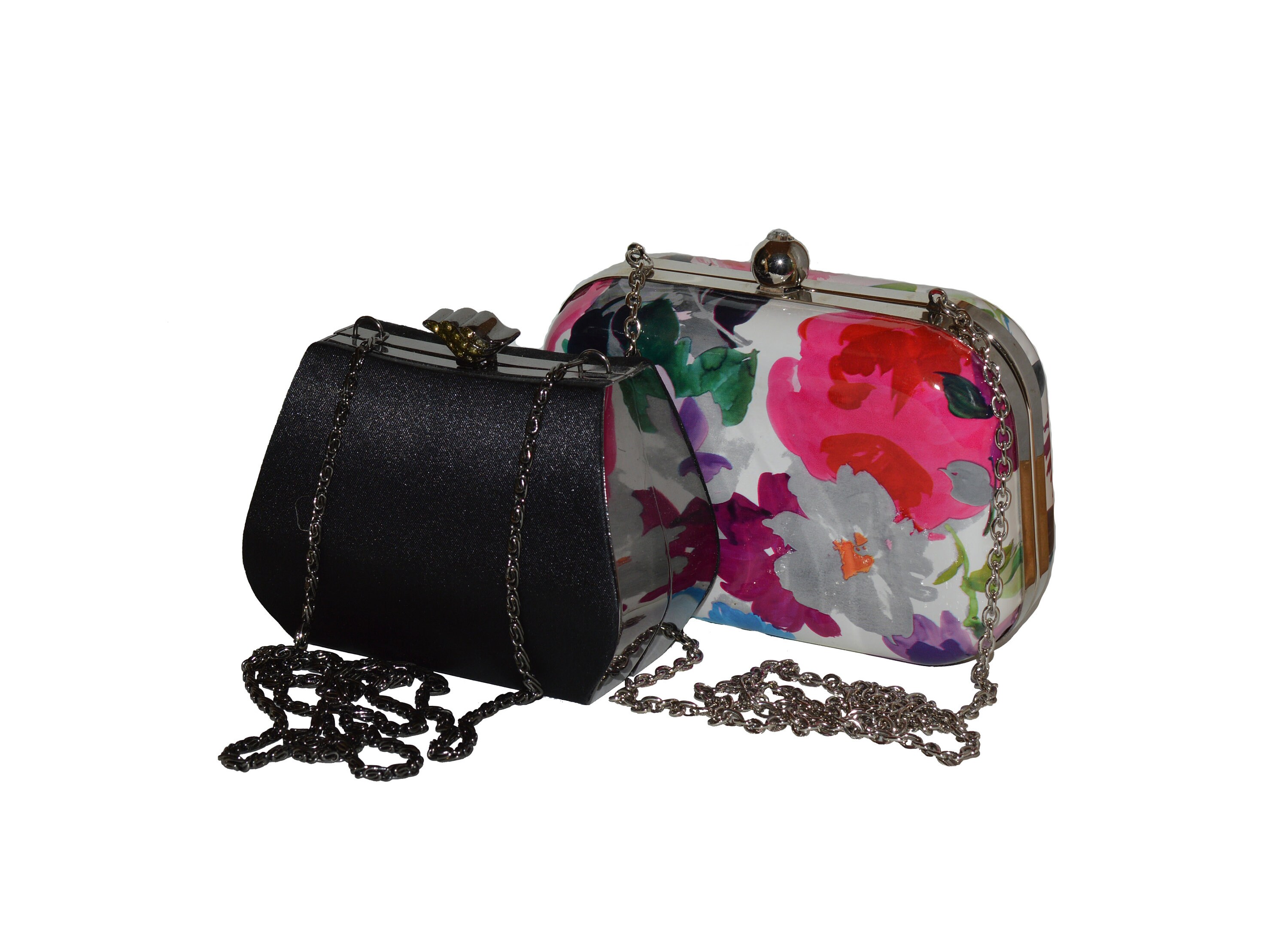 Vintage Jessica Mcclintock Handbag Purses Black Satin Evening Bag Colorful Floral Handbag Clutch Etsy Ireland