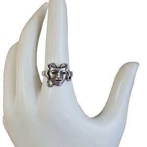 Theater Mask Sterling Silver Ring