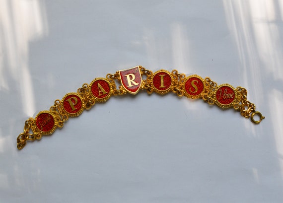 Vintage Paris Souvenir Reversible Link Bracelet - image 5