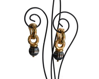 Vintage Agatha Golden Clip On Earrings - Final Price (Duty Covered)