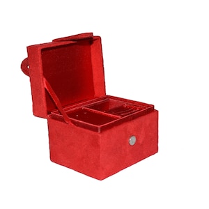 Portagioielli da viaggio vintage rosso