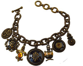 Vintage Bronze Charm Bracelet  - Final Price (Duty Covered)