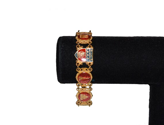 Vintage Paris Souvenir Reversible Link Bracelet - image 2