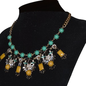 Vintage Cara New York Rhinestone Bib Necklace