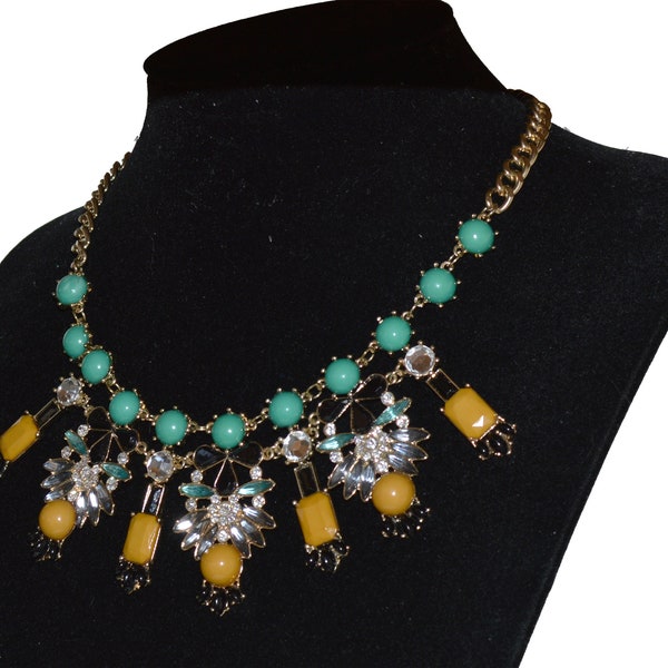 Vintage Cara New York Crystal Bib Necklace