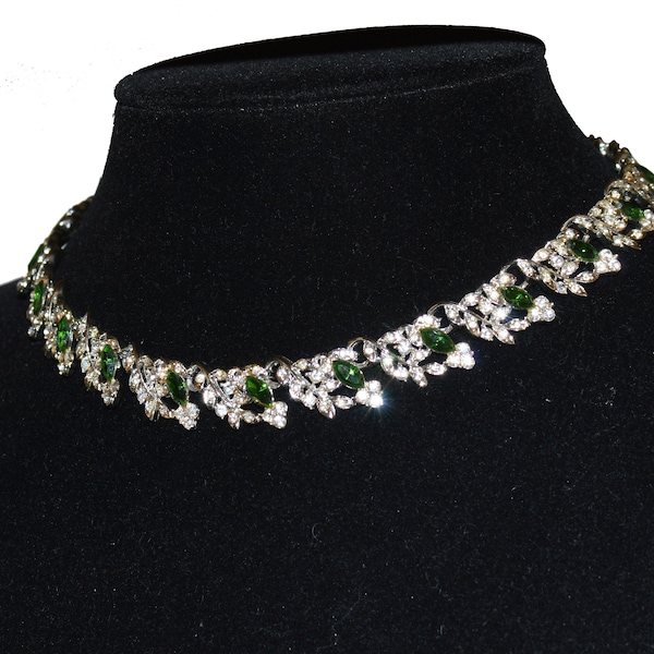 Vintage Coro Crystal Choker Necklace
