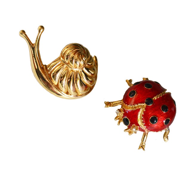 Vintage Gold Plated D'Orlan Brooches