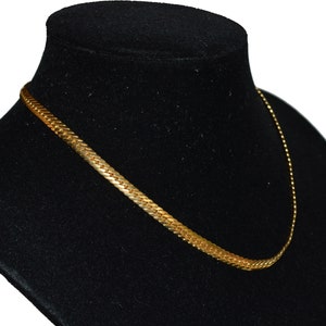 vintage collier chaîne serpent doré Vendôme