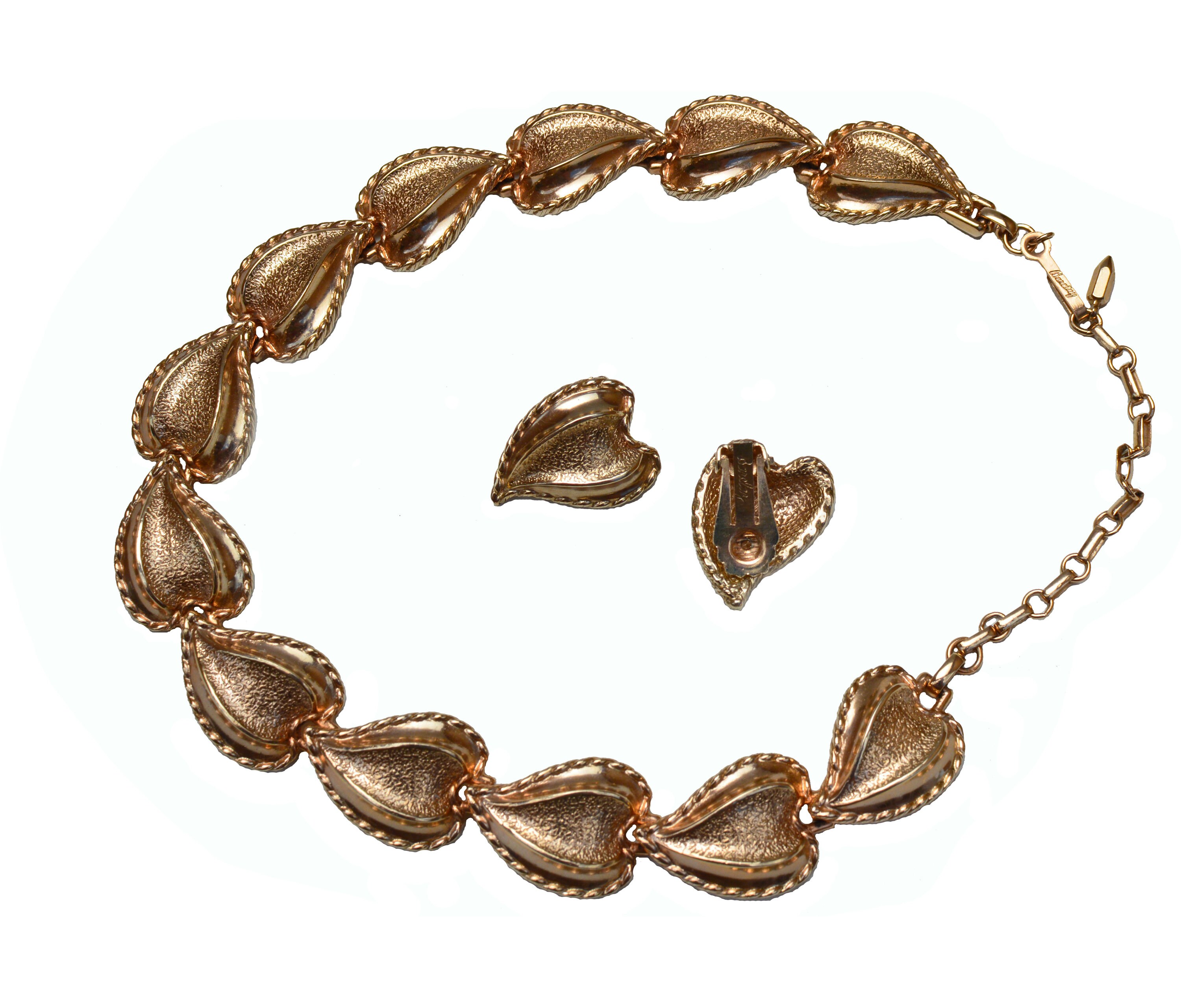 Barclay Jewelry Set Designer signed Choker and Clip Earrings Etsy