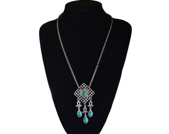 Vintage Egyptian Scarab Pendant Necklace