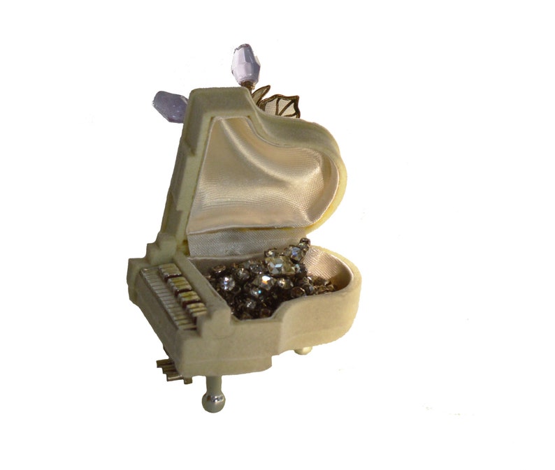 Vintage Piano Shaped Jewelry Gift Box