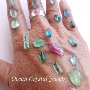 Tourmaline Ring, Pendant, Pink Watermelon Green Blue,  Sterling Silver, 14k Gold & Silver,  October Gem, Your Size Made-To-Order