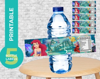 Little mermaid  Printable Bottle Labels