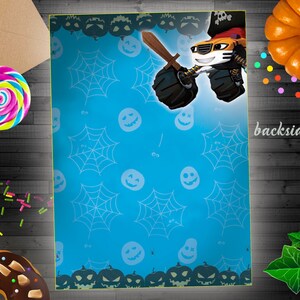 Blaze and the Monster Machines Halloween Invitation for a Kids ...