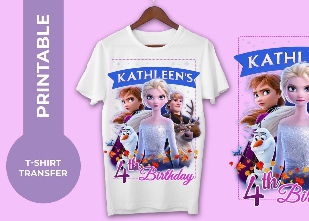 Frozen Iron on Transfer, Printable DIY, Customizable for Birthday Party