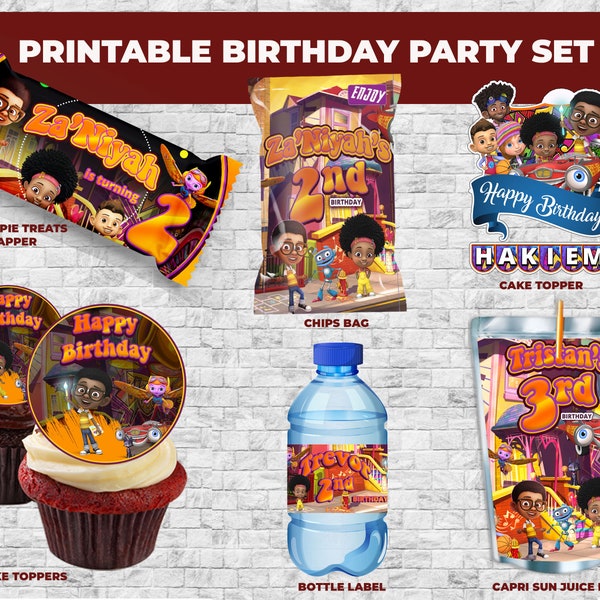 Printable Kids Birthday Party Set: Motown Magic