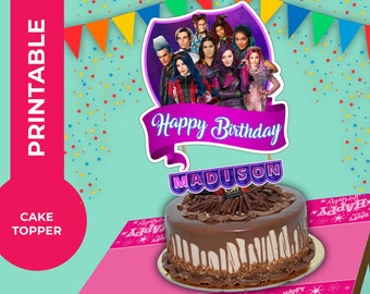 Descendants 3 Cake Topper Etsy