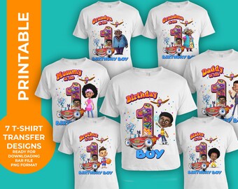 Motown Magic Birthday T-Shirt Transfer, Printable Design, Birthday Boy Family Pack  t shirt transfer designs