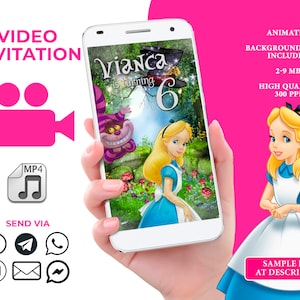 Video invitaciòn de cumpleaños de  Alicia en el pais de las maravillas