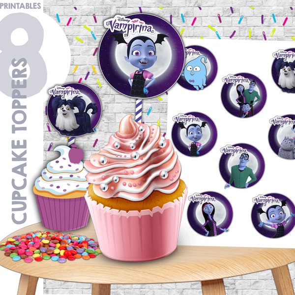 Vampirina Toppers printable decoration,Vampirina Cupcake Toppers,  birthday party decoration, instant download, printables