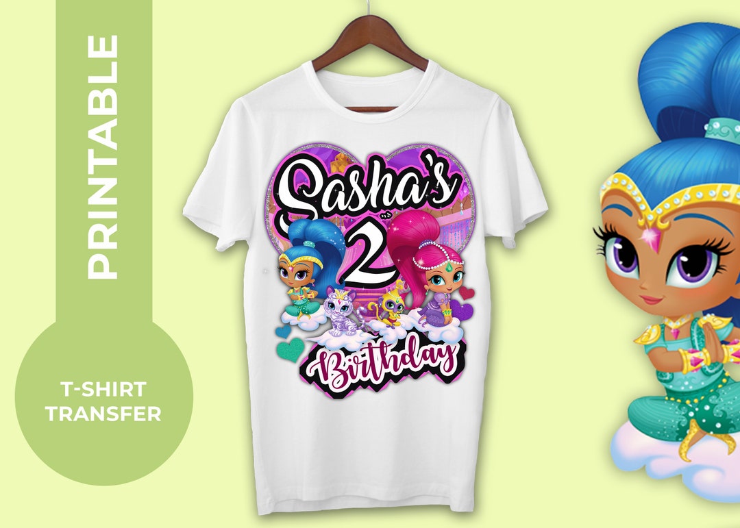 Shimmer and Shine Shirt Iron on Transfer, Printable DIY, Customizable ...