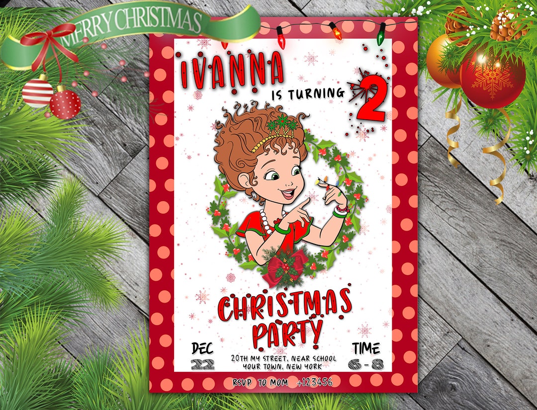 Fancy Nancy Invitation for a Girl Christmasbirthday Party, Digital ...