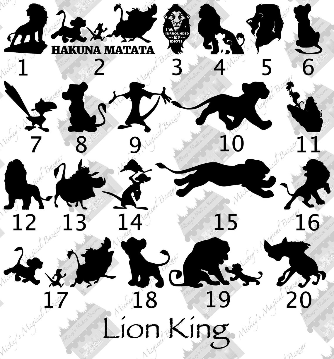 Disney Lion King Vinyl Window Wall Decal Stickers Mufasa Simba Etsy