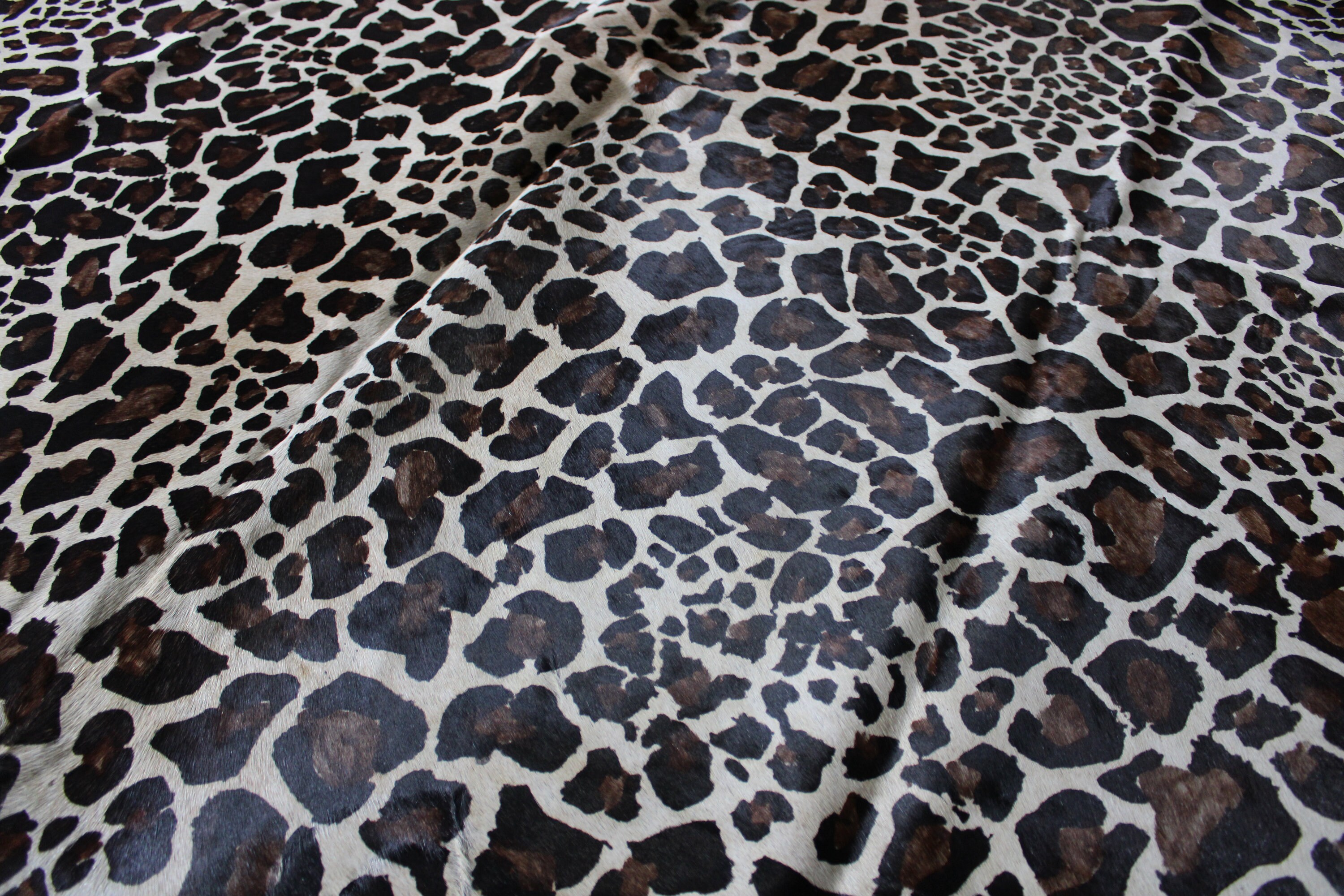 Jaguar Print Cowhide Rug Size 7'5x6'9 Etsy Australia