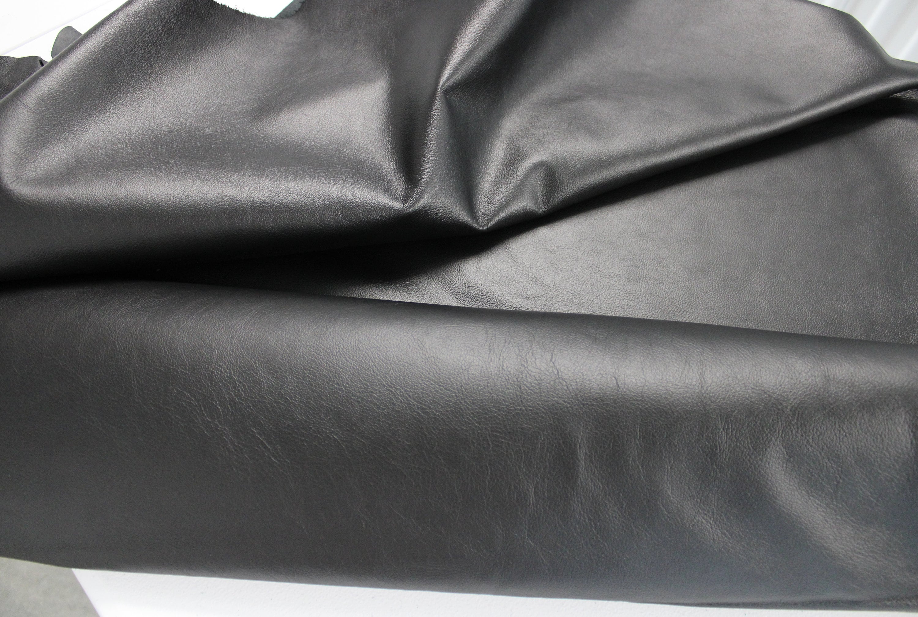 Black Cowhide Leather Pre Cut Pieces Natural Grain Leather Etsy Denmark