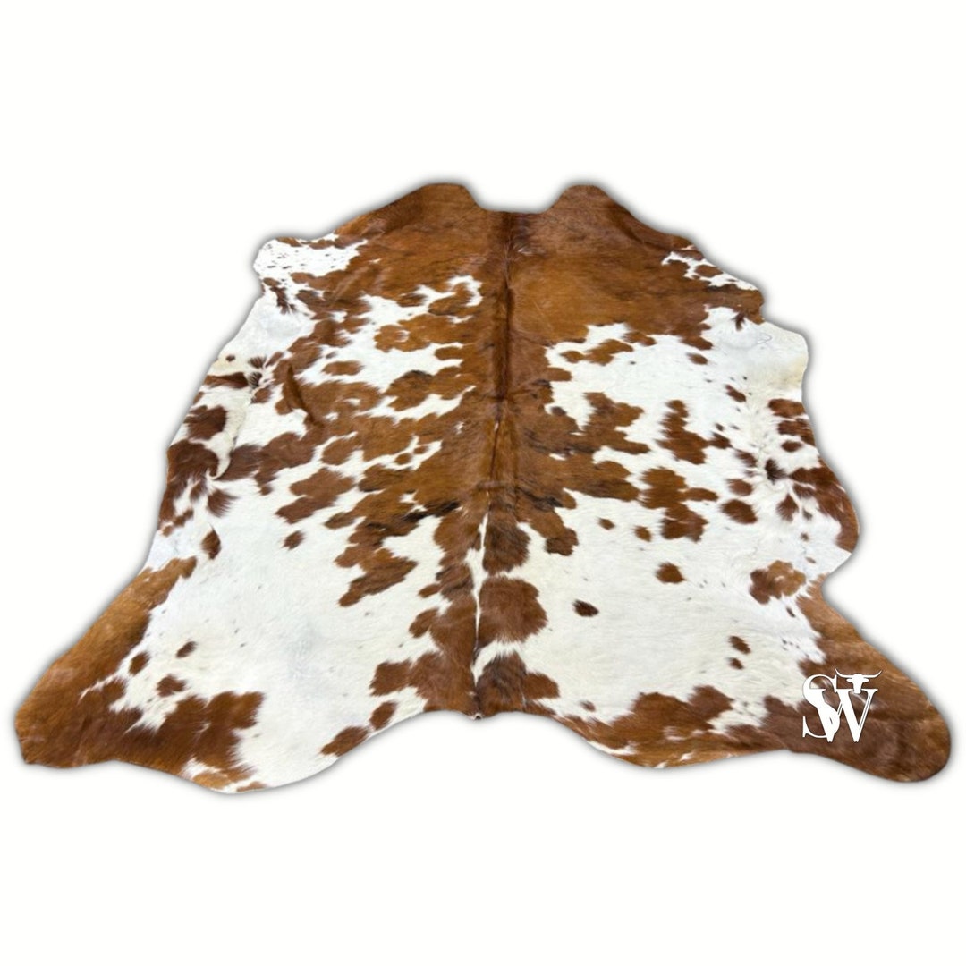 Cowhide Rug Tricolor 79x75 Inches Hide Skin Rug SW053 Etsy