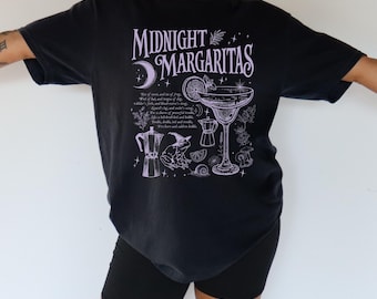 Midnight Margaritas Tee: Witchy Cocktail, Practical Magic Shirt