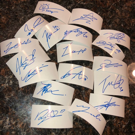 Nct Signature Holographic Decal Stickers Etsy