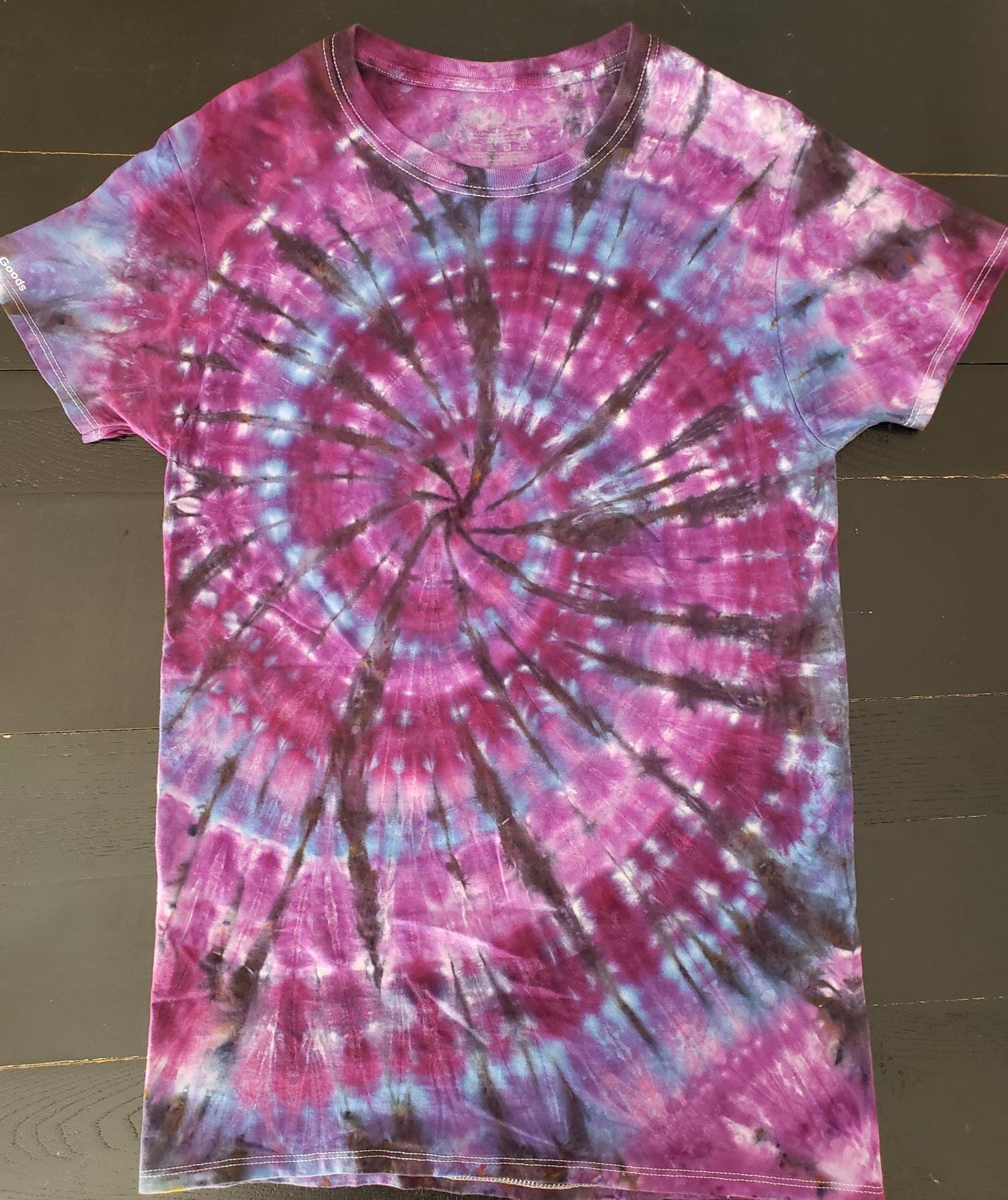 Adult small purple and blue tie dye shirt | Etsy