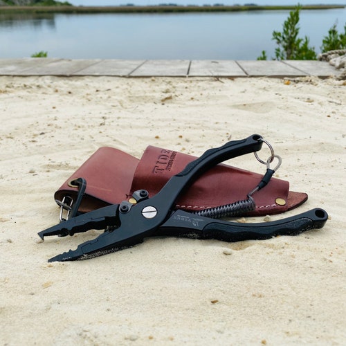 Tides Fishing Pliers With Leather Sheath Etsy