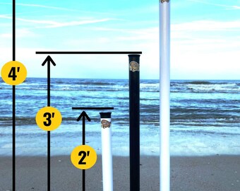 Sand Flea Surf Fishing Rod Holder. Surf Spike Made from Impact and UV  Resistant PVC. 100% USA Made.