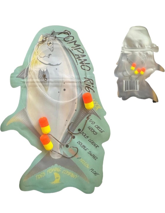 Tides Fishing Co. Pompano Rigs for Surf Fishing. Circle Hooks With Double  or Triple Drop Options and Colored Floats. Reusable Packaging -  UK