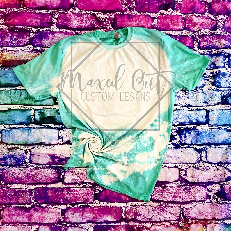 Sublimation Bleached Gildan Softstyle G640 Heather Seafoam - Etsy