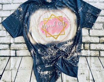 Bleached Sublimation Gildan Softstyle G640 Dark Heather T-Shirt Mockup DIGITAL DOWNLOAD ONLY