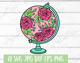 Download Flower Globe Svg Etsy