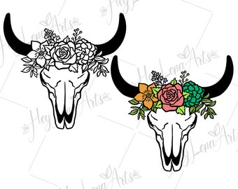 Download Cow Skull Svg Etsy
