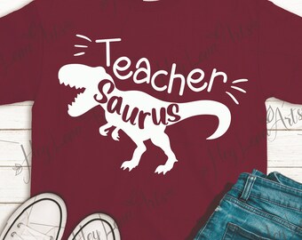 Download Teacher Saurus Svg Etsy