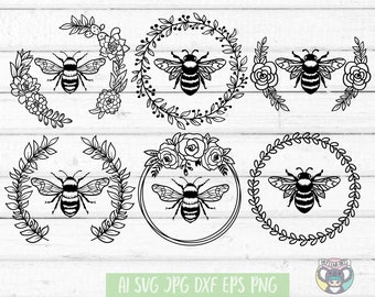 Free Bee Path Svg