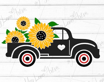 Free Free 271 Vintage Truck With Sunflowers Svg SVG PNG EPS DXF File
