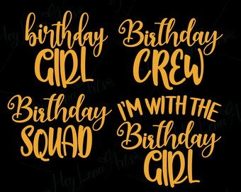 Download Birthday squad svg | Etsy